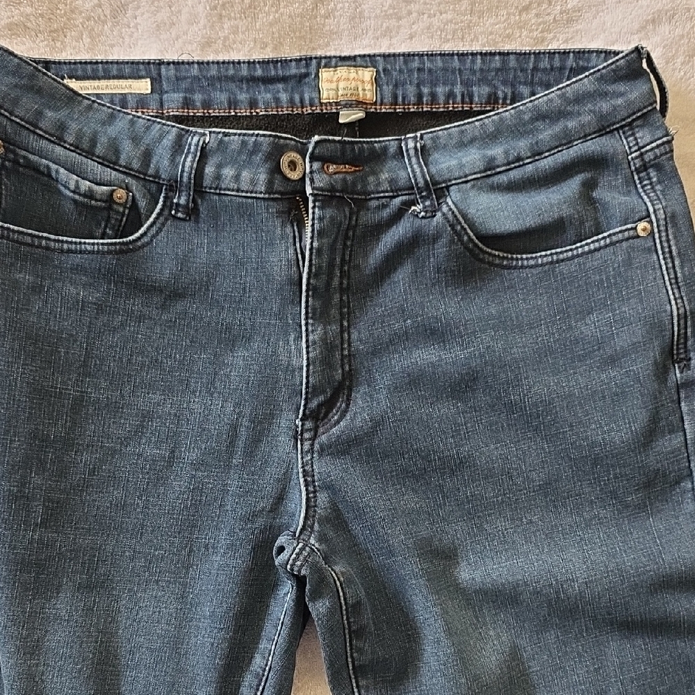 Weatherproof Men's Blue Regular Fit Jeans w/ Warm Lining